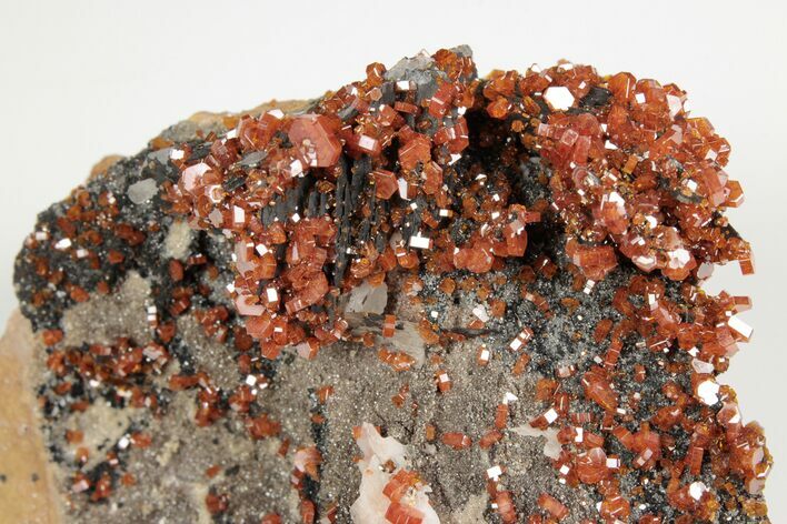 Ruby Red Vanadinite Crystal Cluster - Morocco #196344
